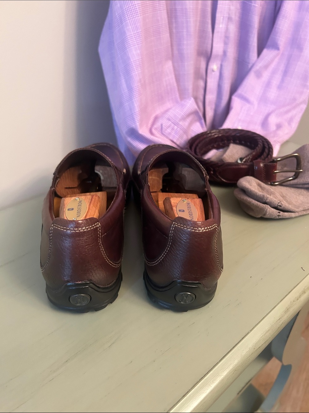Cole Haan Brown Leather Slip-On Loafers - Picture 3 of 6